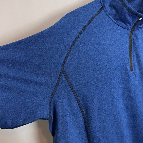 REI Quarter Zip Top Blue Men Size XL Shirt Stretch Knit Blue Pullover Hiking - Picture 8 of 10